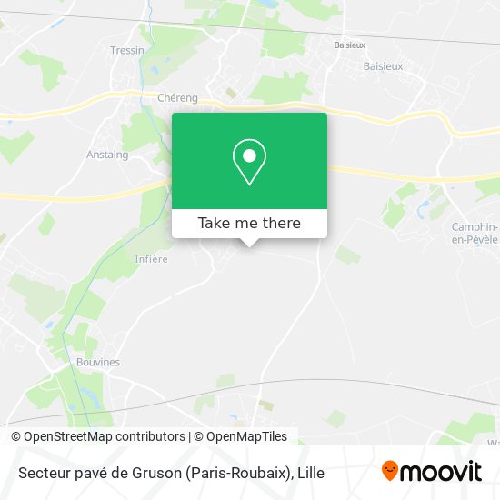 Mapa Secteur pavé de Gruson (Paris-Roubaix)