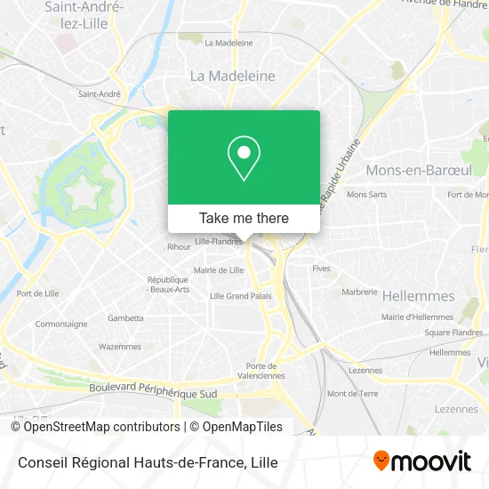 Conseil Régional Hauts-de-France map