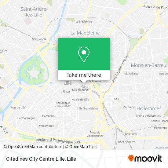 Citadines City Centre Lille map