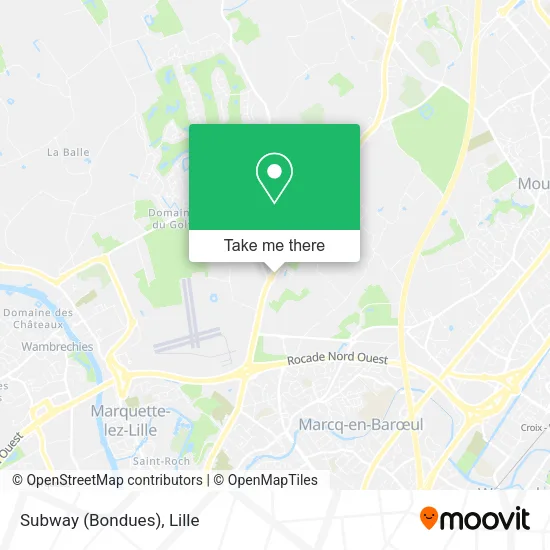 Subway (Bondues) map