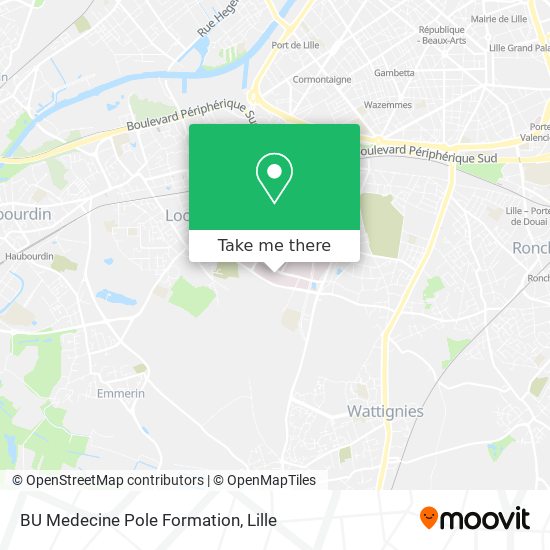 BU Medecine Pole Formation map