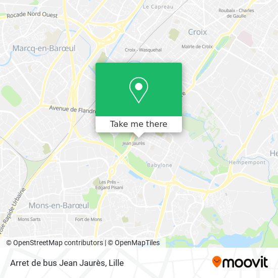 Arret de bus Jean Jaurès map