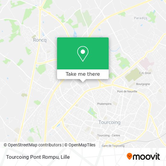 Tourcoing Pont Rompu map