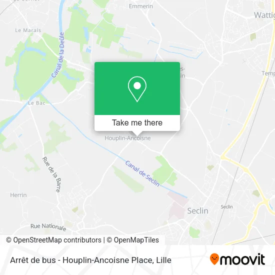 Arrêt de bus - Houplin-Ancoisne Place map