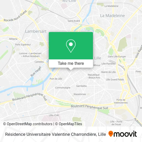 Résidence Universitaire Valentine Charrondière map