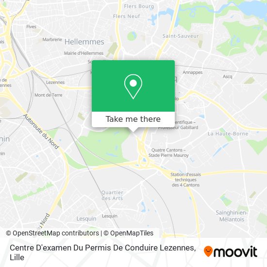 Centre D'examen Du Permis De Conduire Lezennes map
