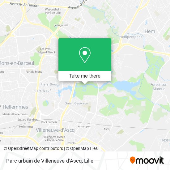 Parc urbain de Villeneuve-d’Ascq map