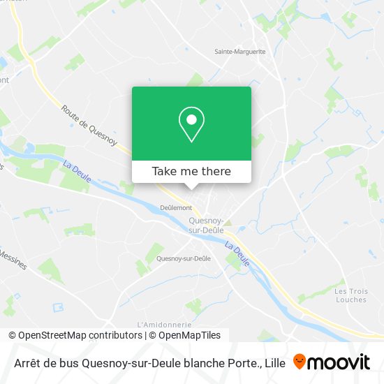 Arrêt de bus Quesnoy-sur-Deule blanche Porte. map