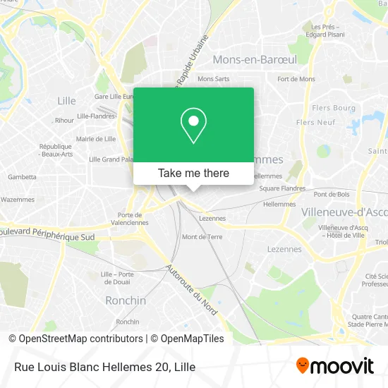 Rue Louis Blanc Hellemes 20 map