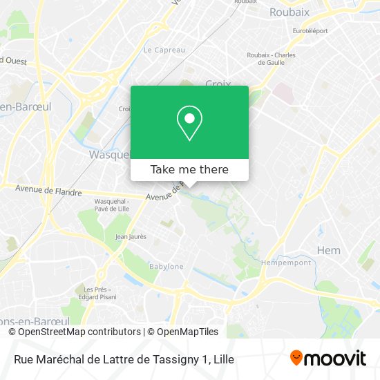 Mapa Rue Maréchal de Lattre de Tassigny 1