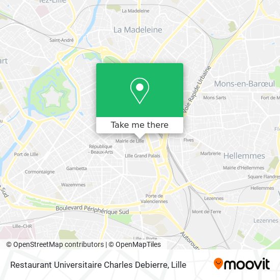 Restaurant Universitaire Charles Debierre map
