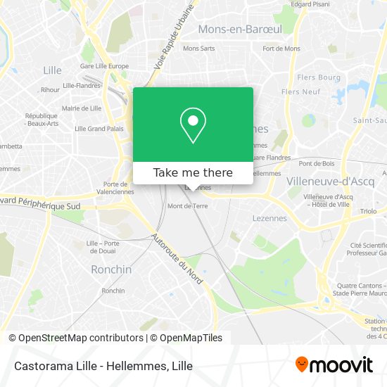 Castorama Lille - Hellemmes map