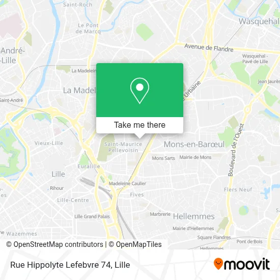 Mapa Rue Hippolyte Lefebvre 74