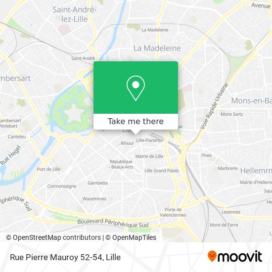 Mapa Rue Pierre Mauroy 52-54