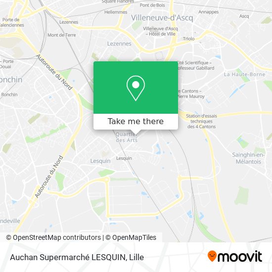 Auchan Supermarché LESQUIN map