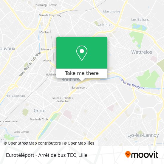 Eurotéléport - Arrêt de bus TEC map