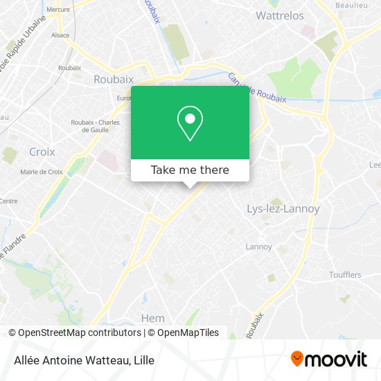 Allée Antoine Watteau map