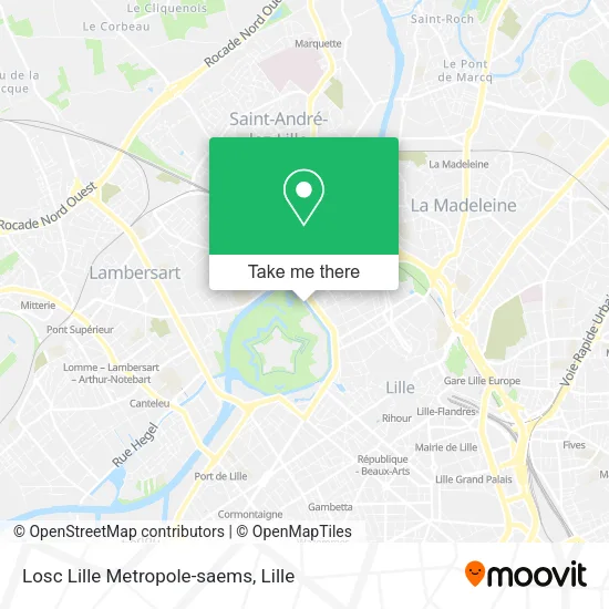 Losc Lille Metropole-saems map