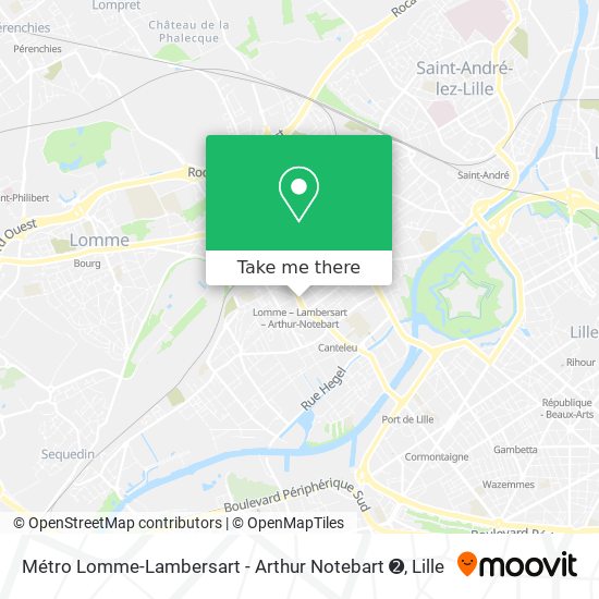 Métro Lomme-Lambersart - Arthur Notebart ➋ map