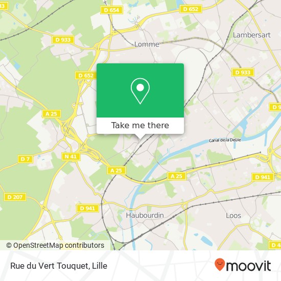 Rue du Vert Touquet map