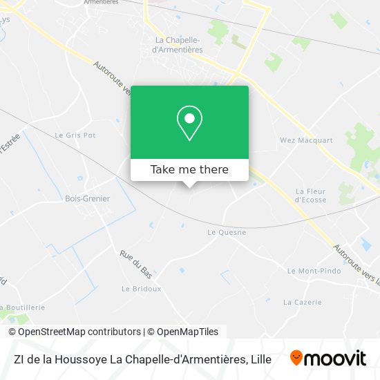 Mapa ZI de la Houssoye La Chapelle-d'Armentières