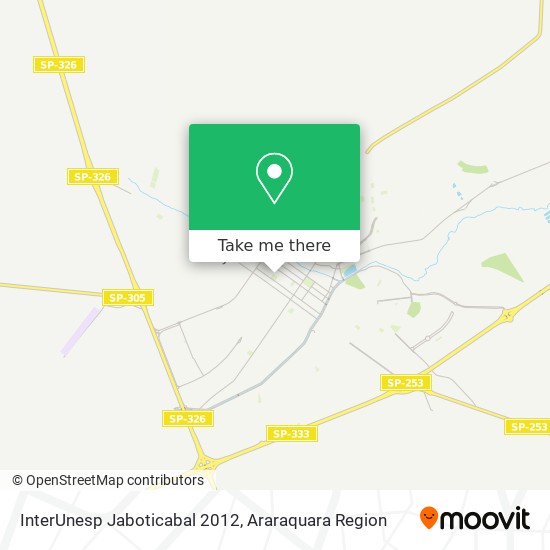 InterUnesp Jaboticabal 2012 map