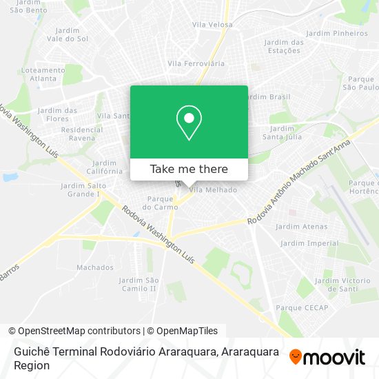 Guichê Terminal Rodoviário Araraquara map