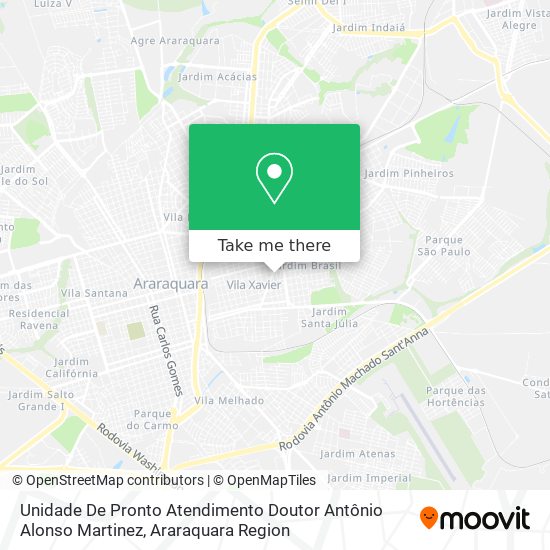 Unidade De Pronto Atendimento Doutor Antônio Alonso Martinez map