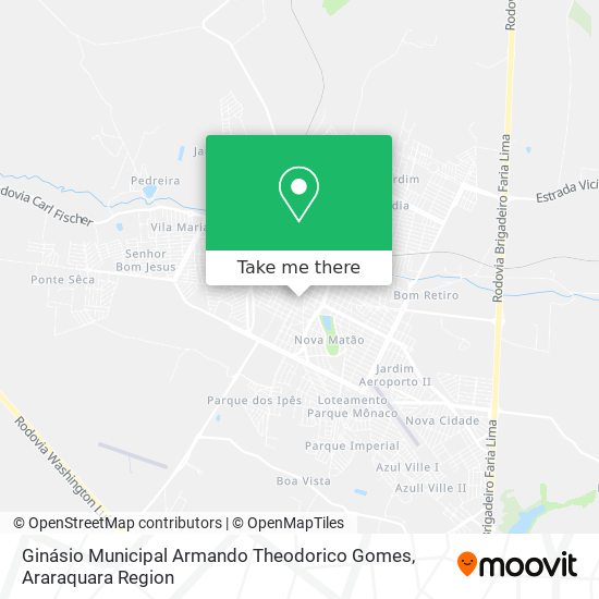 Mapa Ginásio Municipal Armando Theodorico Gomes