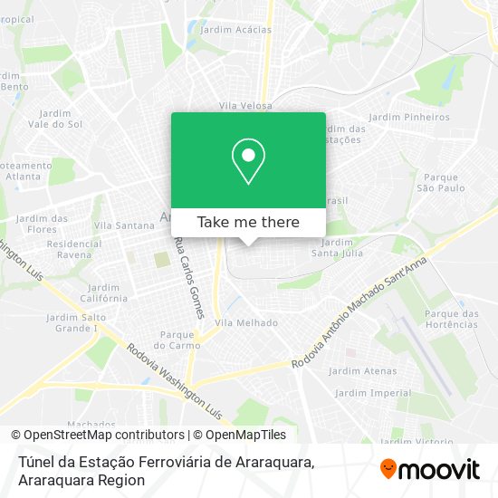 Túnel da Estação Ferroviária de Araraquara map