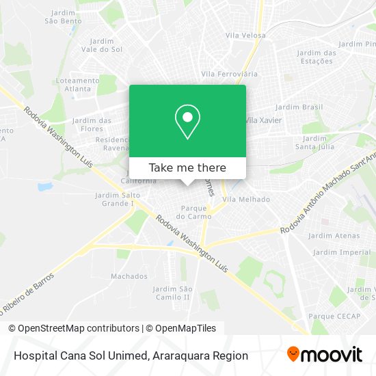 Hospital Cana Sol Unimed map