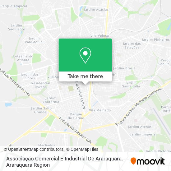 Associação Comercial E Industrial De Araraquara map