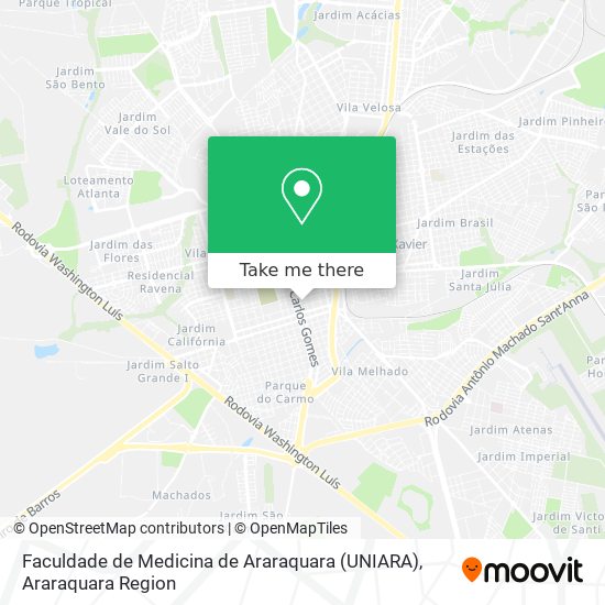 Faculdade de Medicina de Araraquara (UNIARA) map