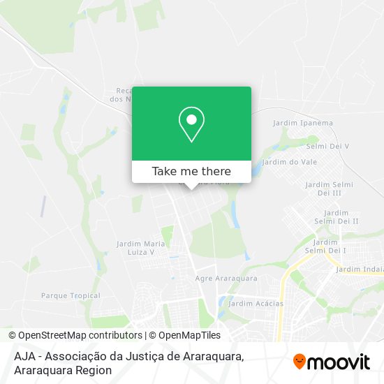 AJA - Associação da Justiça de Araraquara map