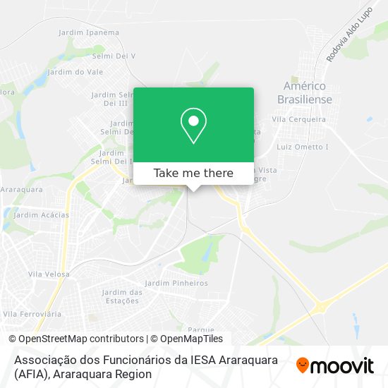 Associação dos Funcionários da IESA Araraquara (AFIA) map