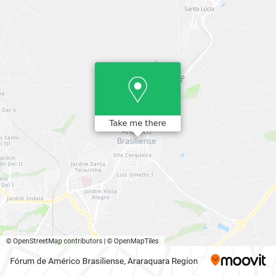 Fórum de Américo Brasiliense map