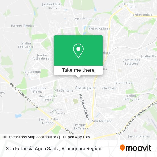 Spa Estancia Agua Santa map
