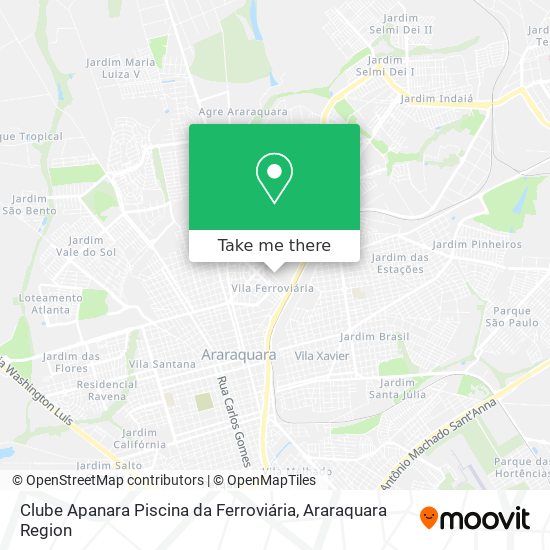 Clube Apanara Piscina da Ferroviária map