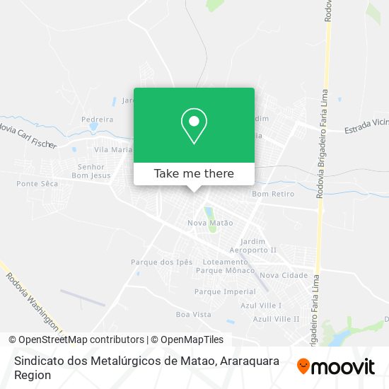 Mapa Sindicato dos Metalúrgicos de Matao