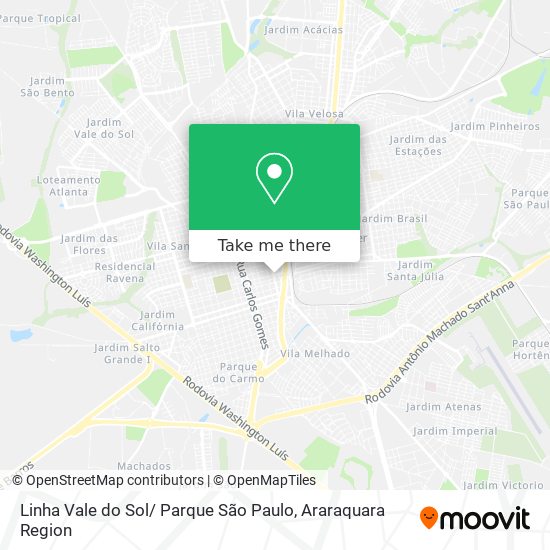 Linha Vale do Sol/ Parque São Paulo map