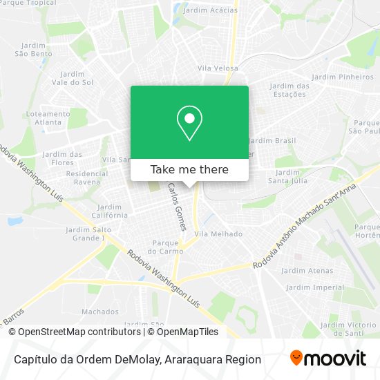 Capítulo da Ordem DeMolay map