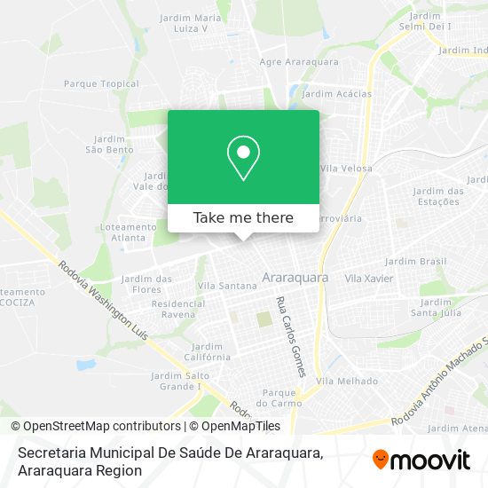 Secretaria Municipal De Saúde De Araraquara map