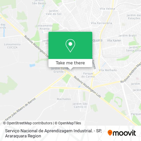 Serviço Nacional de Aprendizagem Industrial. - SP map