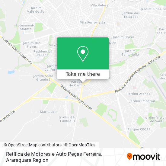 Mapa Retífica de Motores e Auto Peças Ferreira