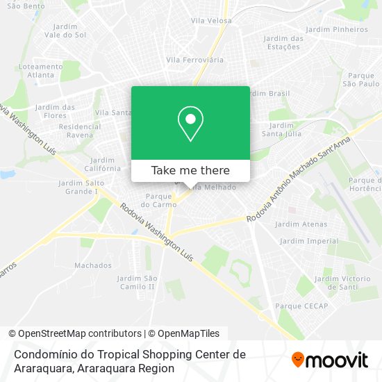 Condomínio do Tropical Shopping Center de Araraquara map