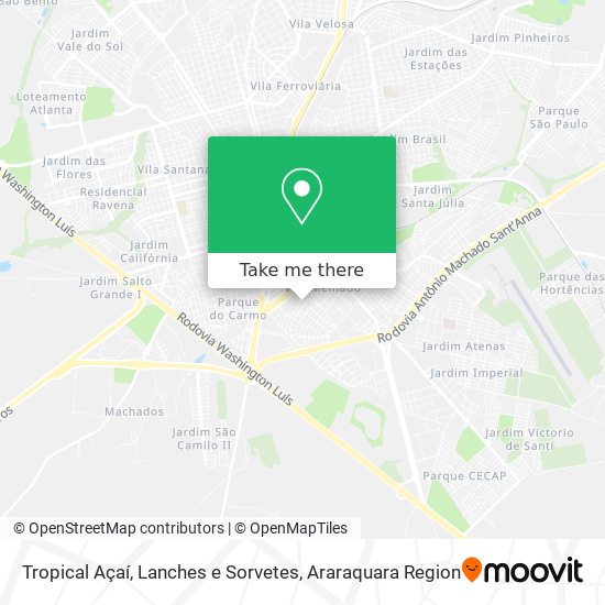 Tropical Açaí, Lanches e Sorvetes map