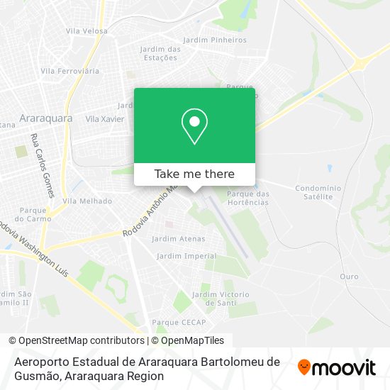 Aeroporto Estadual de Araraquara Bartolomeu de Gusmão map