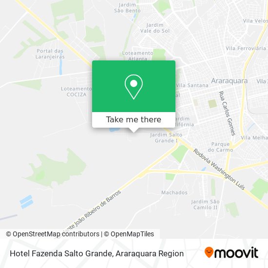 Hotel Fazenda Salto Grande map