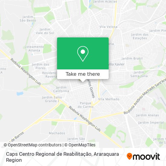 Caps Centro Regional de Reabilitação map