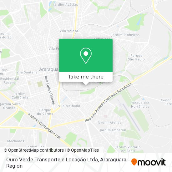 Ouro Verde Transporte e Locação Ltda map